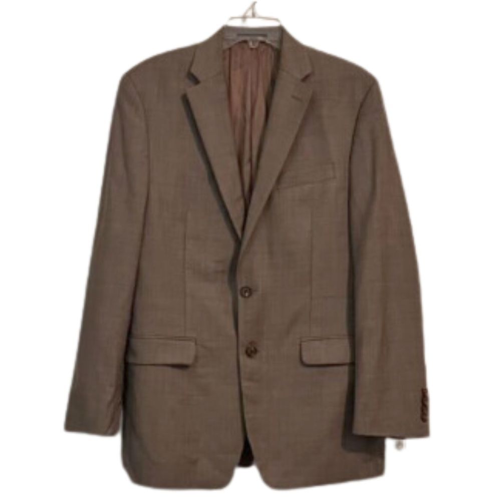 Lauren Ralph Lauren Men's Sport Coat Jacket Tan 100% Wool 2 Button Dual Vent 40R